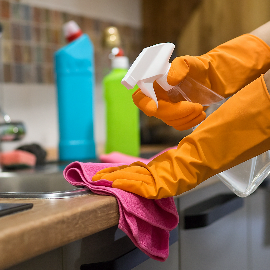 20250906 2207 kitchen cleaning scene remix 01k4gdg6f9ean8rmxmy8dg5nm3